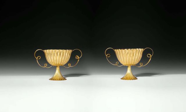 Josef Hoffmann Wiener Werkstätte Paar Tafelaufsätze