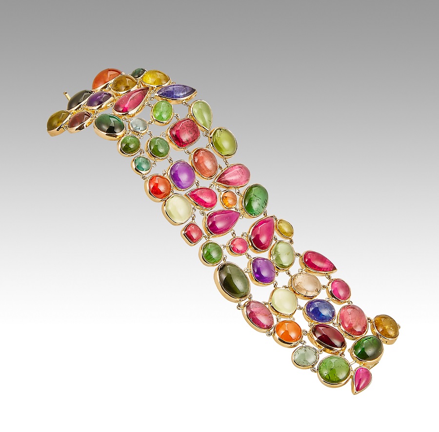 Turmalin Gold Armband