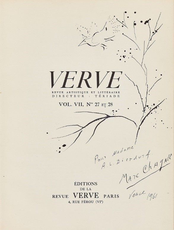 Chagall Marc Buch Verve 1
